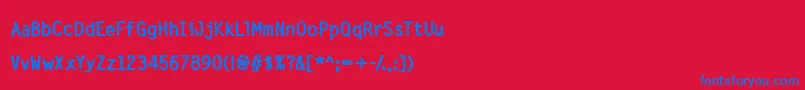 SilveryTarjey Font – Blue Fonts on Red Background