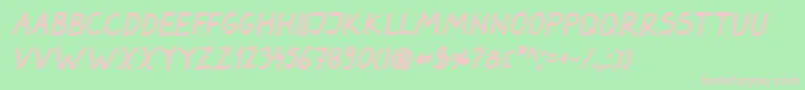 DarbogBoldItalic Font – Pink Fonts on Green Background