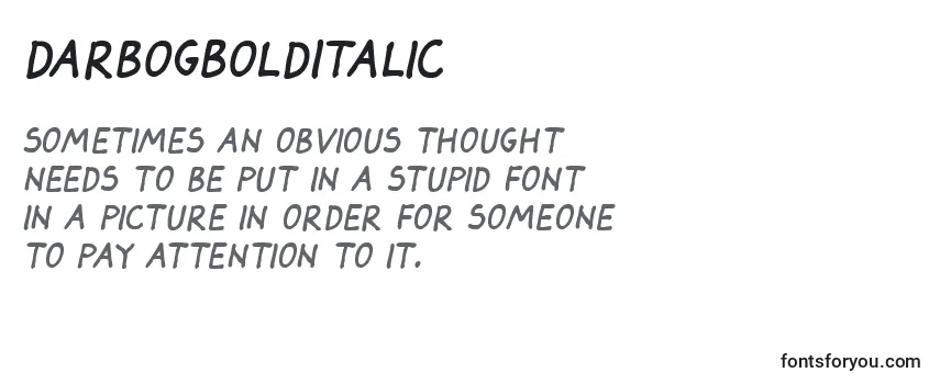 DarbogBoldItalic Font