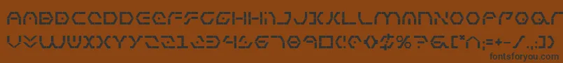 フォントZetaSentryBold – 黒い文字が茶色の背景にあります