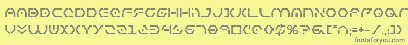 フォントZetaSentryBold – 黄色の背景に灰色の文字