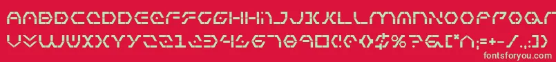 フォントZetaSentryBold – 赤い背景に緑の文字