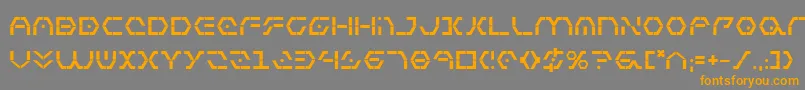 フォントZetaSentryBold – オレンジの文字は灰色の背景にあります。