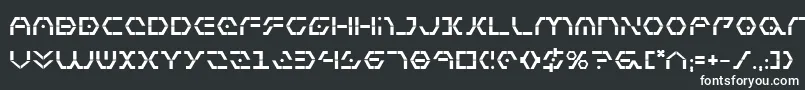 フォントZetaSentryBold – 黒い背景に白い文字