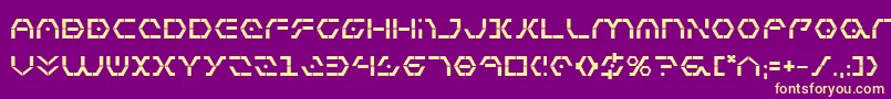 フォントZetaSentryBold – 紫の背景に黄色のフォント