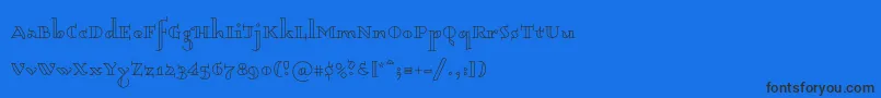 Dagerotypos0003 Font – Black Fonts on Blue Background