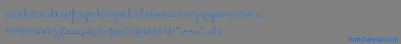 Fonte Dagerotypos0003 – fontes azuis em um fundo cinza