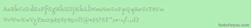 Dagerotypos0003 Font – Gray Fonts on Green Background