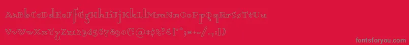 フォントDagerotypos0003 – 赤い背景に灰色の文字