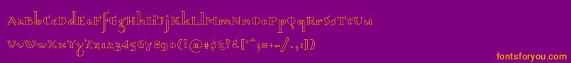 Dagerotypos0003 Font – Orange Fonts on Purple Background