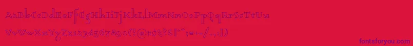 Dagerotypos0003-Schriftart – Violette Schriften auf rotem Hintergrund