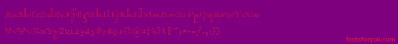 Dagerotypos0003 Font – Red Fonts on Purple Background