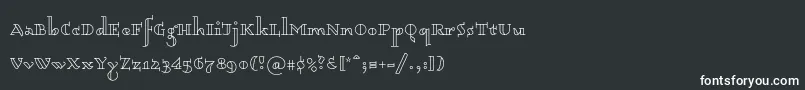 フォントDagerotypos0003 – 黒い背景に白い文字