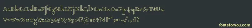 Dagerotypos0003 Font – Yellow Fonts on Black Background