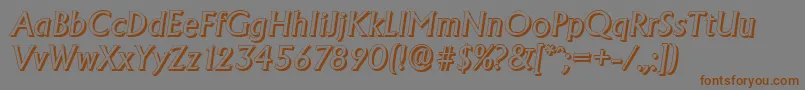 AdelonshadowItalic Font – Brown Fonts on Gray Background
