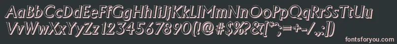 AdelonshadowItalic Font – Pink Fonts on Black Background
