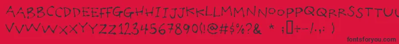 Poilettaper Font – Black Fonts on Red Background