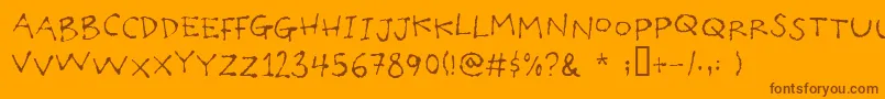 Poilettaper Font – Brown Fonts on Orange Background