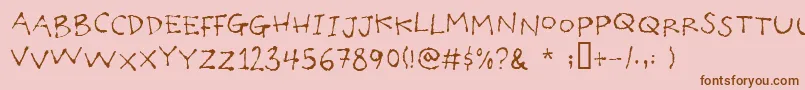 Poilettaper Font – Brown Fonts on Pink Background