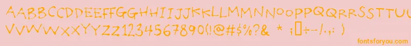 Poilettaper Font – Orange Fonts on Pink Background