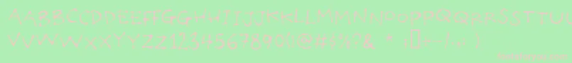 Poilettaper Font – Pink Fonts on Green Background