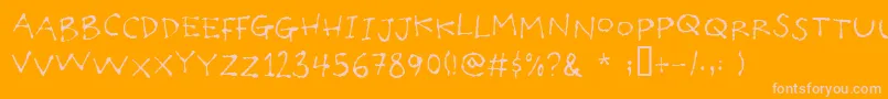 Poilettaper Font – Pink Fonts on Orange Background