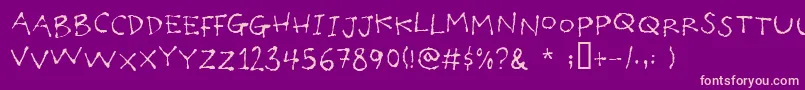 Poilettaper Font – Pink Fonts on Purple Background
