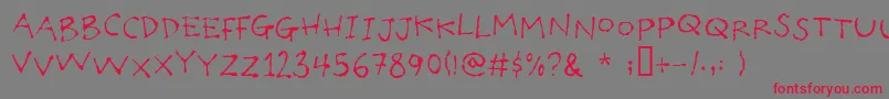 Poilettaper Font – Red Fonts on Gray Background