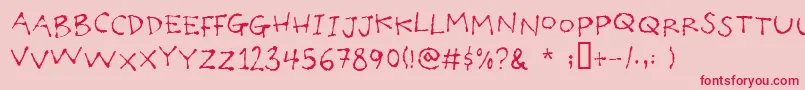 Poilettaper Font – Red Fonts on Pink Background