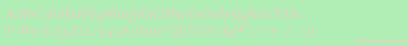PerpetuaItalicOsf Font – Pink Fonts on Green Background