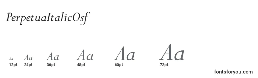 Размеры шрифта PerpetuaItalicOsf