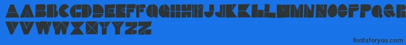Stefffontsetb Font – Black Fonts on Blue Background