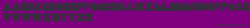 Stefffontsetb-Schriftart – Schwarze Schriften auf violettem Hintergrund