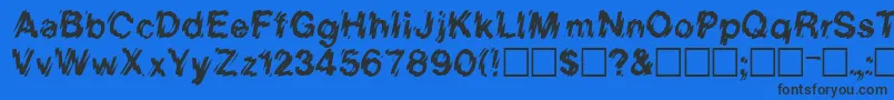 LowweRegular Font – Black Fonts on Blue Background
