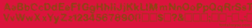 LowweRegular Font – Brown Fonts on Red Background