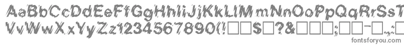 LowweRegular-fontti – harmaat kirjasimet valkoisella taustalla