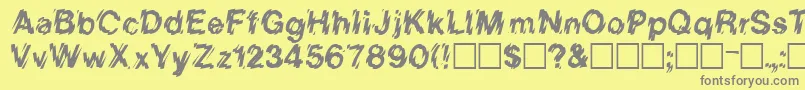 LowweRegular Font – Gray Fonts on Yellow Background