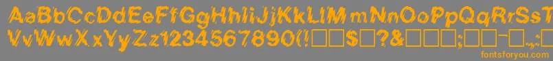LowweRegular Font – Orange Fonts on Gray Background