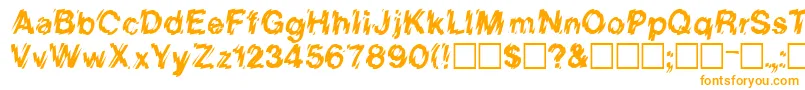 LowweRegular Font – Orange Fonts on White Background