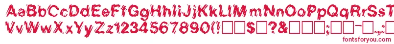 LowweRegular Font – Red Fonts on White Background