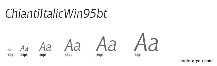 ChiantiItalicWin95bt Font Sizes