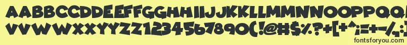 ComicKings Font – Black Fonts on Yellow Background