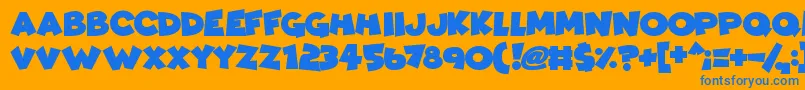 ComicKings Font – Blue Fonts on Orange Background