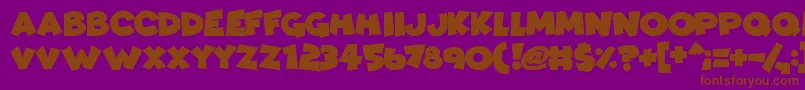 ComicKings Font – Brown Fonts on Purple Background