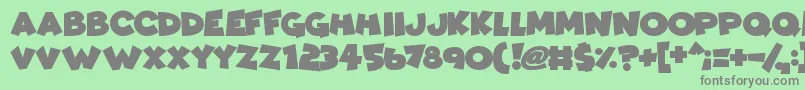 ComicKings Font – Gray Fonts on Green Background