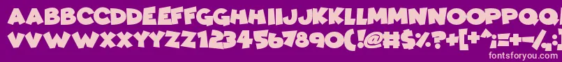 ComicKings Font – Pink Fonts on Purple Background