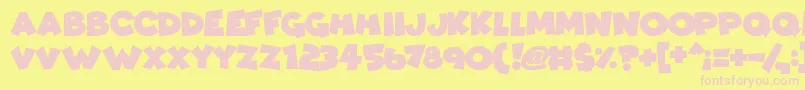 ComicKings Font – Pink Fonts on Yellow Background