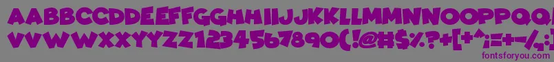 ComicKings Font – Purple Fonts on Gray Background