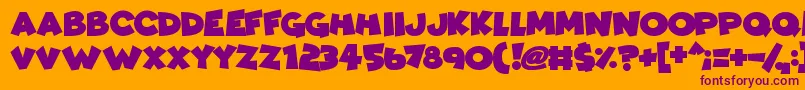 Шрифт ComicKings – фиолетовые шрифты на оранжевом фоне