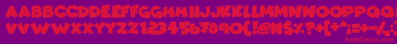 ComicKings Font – Red Fonts on Purple Background